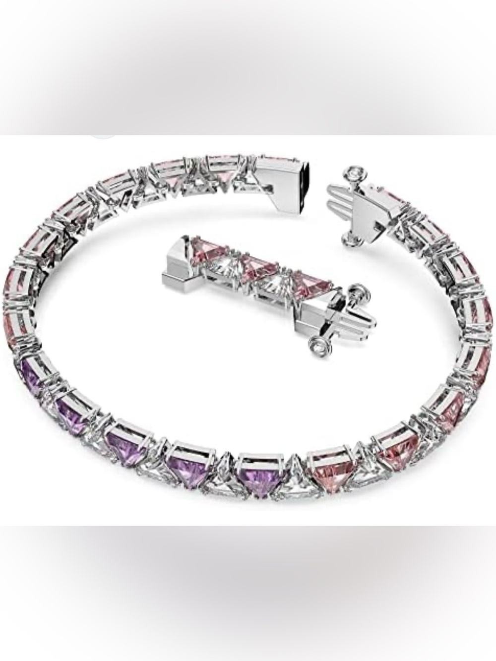 Swarovski Millenia Bracelet Pink Purple Rhodium Plated Women's Bracelet